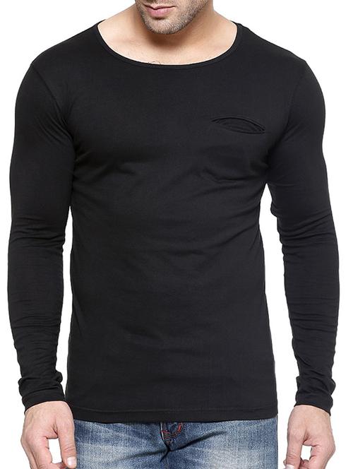 solid black cotton t-shirt - 11756290 - Very Small Image - 1