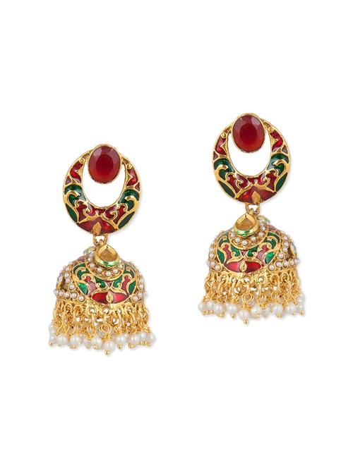 multi colored brass drop earring - 11765235 - Very Small Image - 1