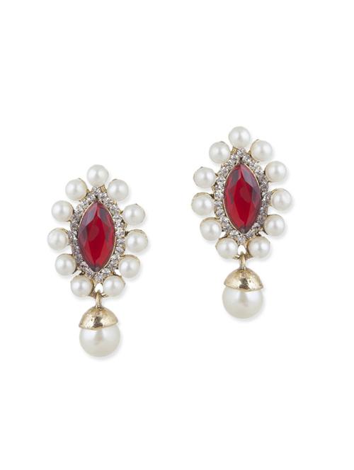 red brass drop earring - 11767527 - Very Small Image - 1