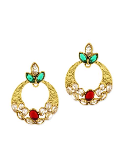 multi colored copper chandbali earrings - 11827444 - Very Small Image - 1