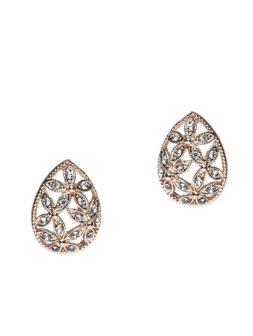 gold metallic crystal earrings - 1185357 - Very Small Image - 1