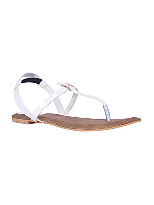 solid white rexene embellished sandals - 11857643 - Very Small Image - 1