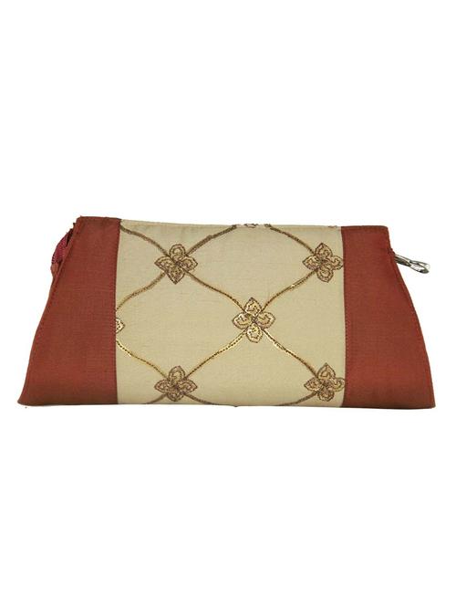 brown silk clutch - 11866150 - Very Small Image - 1