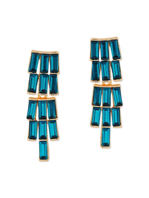 blue metal drop earring - 11915683 - Very Small Image - 1