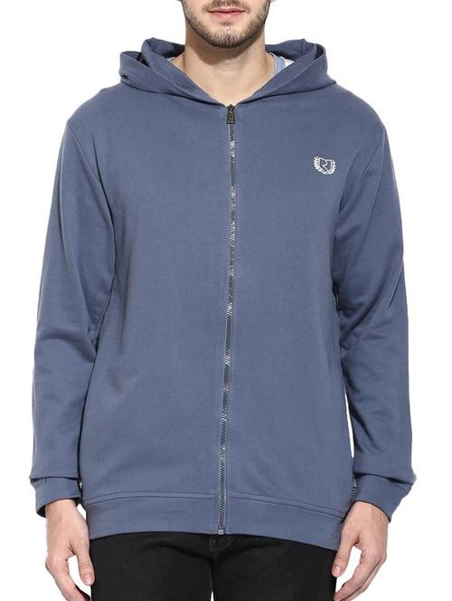 solid blue cotton sweatshirt - 11919252 - Very Small Image - 1