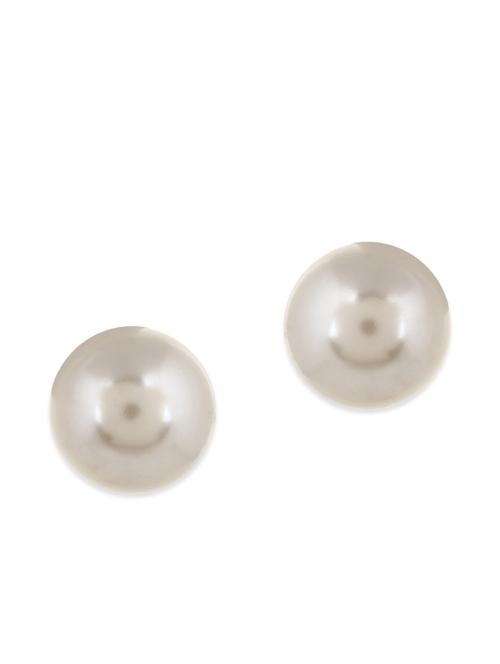 white pearl metal studs earring - 11926535 - Very Small Image - 1