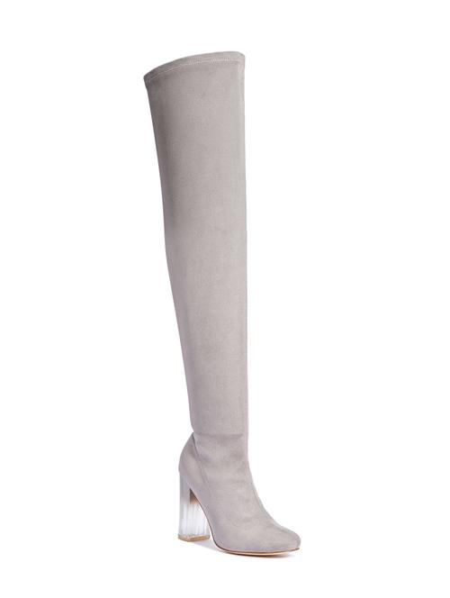 grey knee length boot - 11946208 - Very Small Image - 1