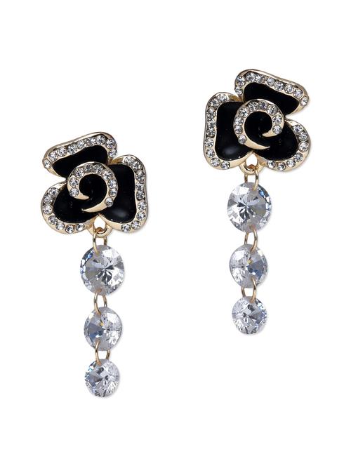 black embellished metallic earrings - 1197322 - Very Small Image - 1