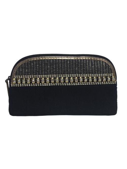 black stone embellished silk clutch - 1198891 - Very Small Image - 1