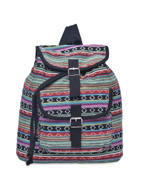 multicolored cotton canvas buckled backpack - 1206397 - Very Small Image - 1