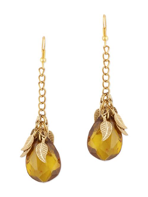 green crystals acrylic metallic earrings - 1206644 - Very Small Image - 1