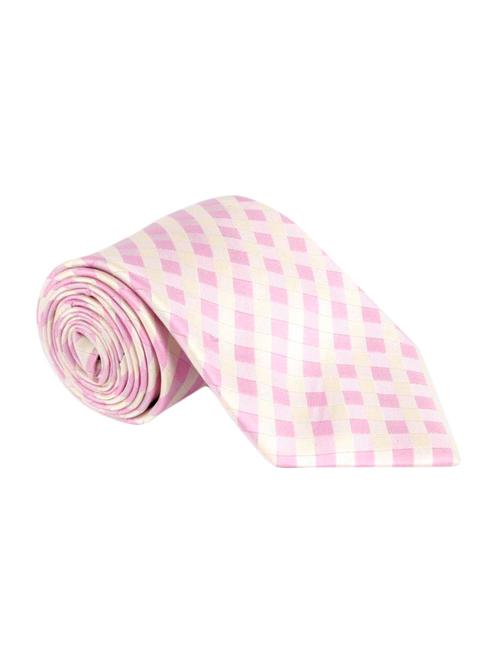 pink color, silk neck- tie - 12124792 - Very Small Image - 1