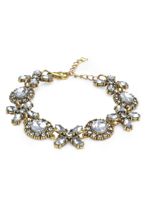  golden & white metallic crystal bracelet  - 1215390 - Very Small Image - 1