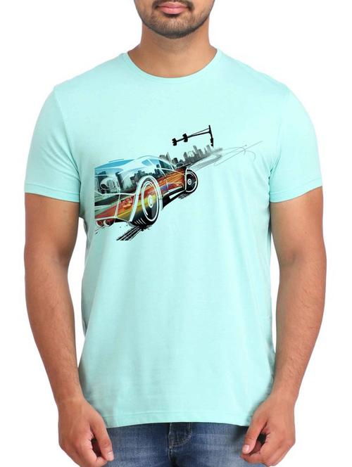 light blue polyester tshirt - 12161401 - Very Small Image - 1