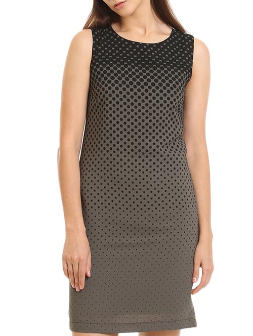 taupe printed shift dress - 12220933 - Very Small Image - 1