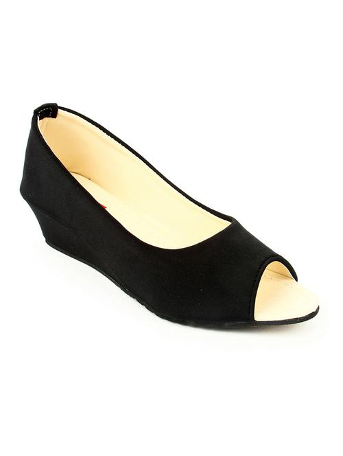 black leatherette wedges - 1224864 - Very Small Image - 1