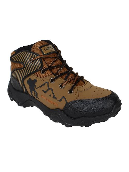 brown canvas lace up boots - 12250039 - Very Small Image - 1