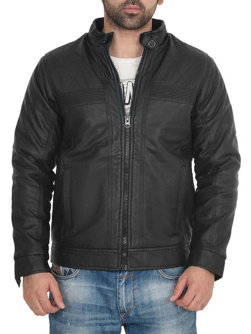 black polyester casual jacket - 12260113 - Very Small Image - 1