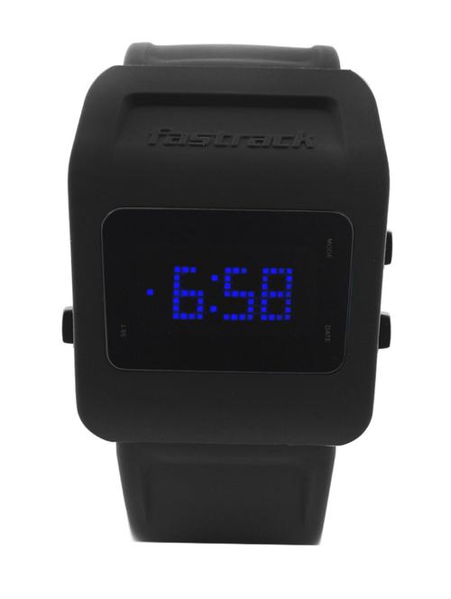 fastrack men silicon digital black watch - 38011pp01 - 12260955 - Very Small Image - 1