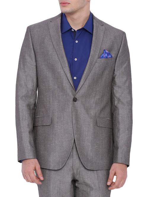 beige linen formal blazer - 12268463 - Very Small Image - 1