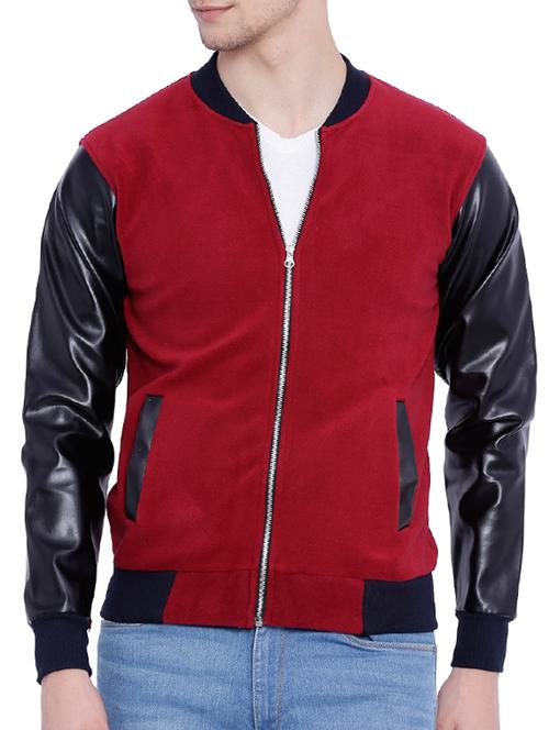 red cotton casual jacket - 12268732 - Very Small Image - 1