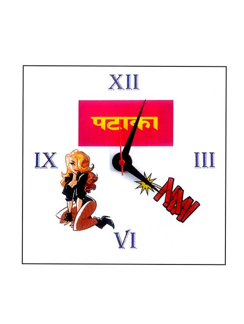 design villa white color  without glass wall clock - 12274976 - Very Small Image - 1