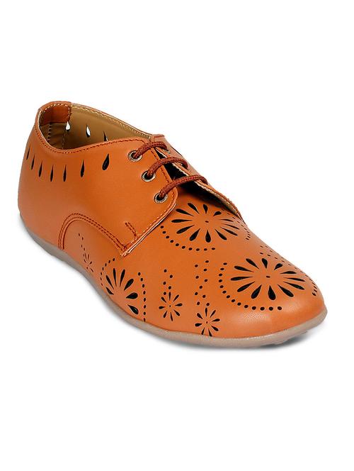 tan leatherette  casual shoes - 12331770 - Very Small Image - 1