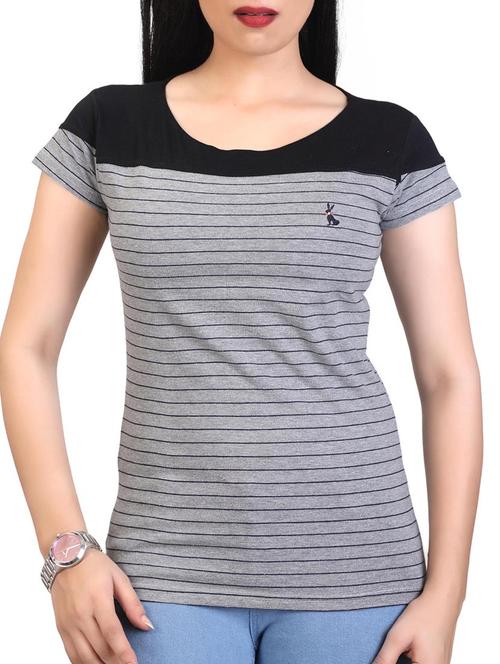round neck striped top  - 12376014 - Very Small Image - 1