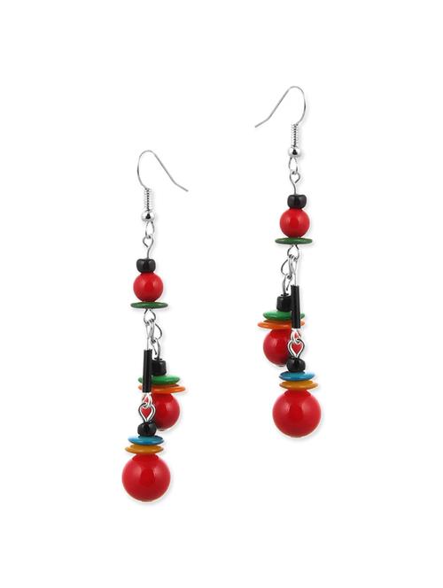 red metal drop earring - 12442893 - Very Small Image - 1