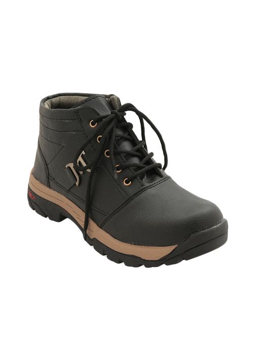 black synthetic lace up boots - 12450530 - Very Small Image - 1