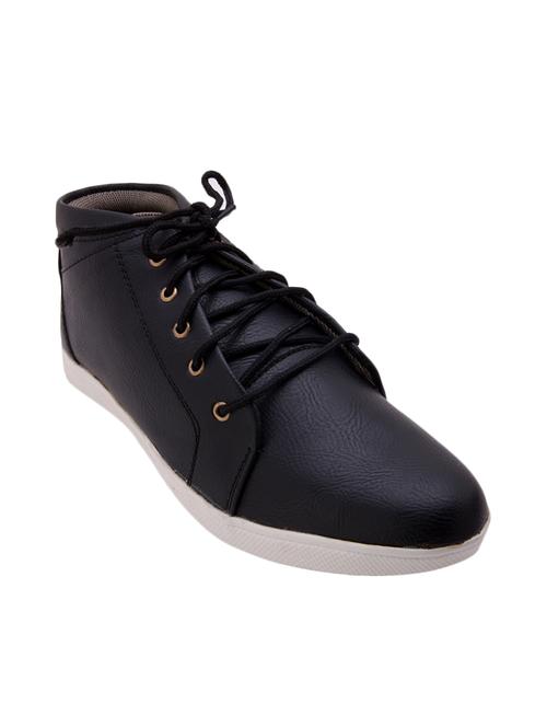 black synthetic lace up sneakers - 12468575 - Very Small Image - 1