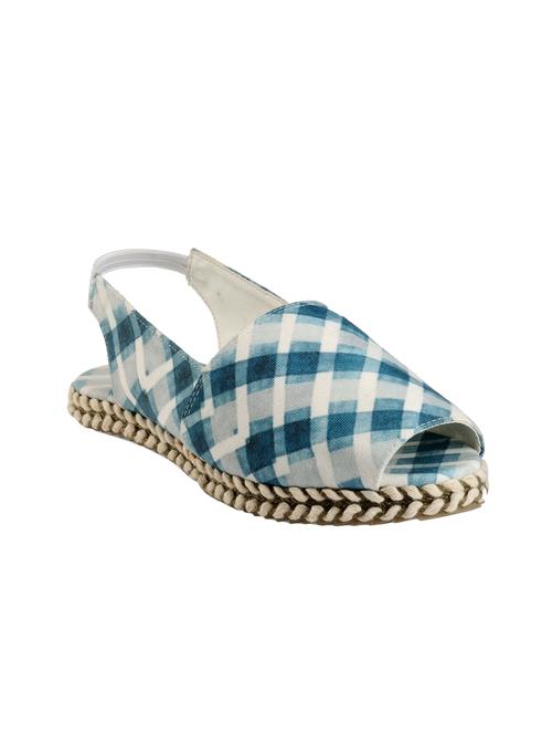 blue canvas back strap sandals - 12479444 - Very Small Image - 1