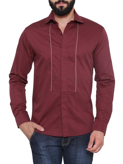 red cotton casual shirt - 12488535 - Very Small Image - 1