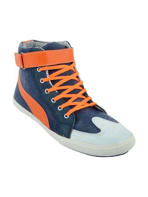 blue, orange lace up sneaker - 12495315 - Very Small Image - 1