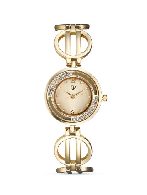 gold round dial studded watch - 1250071 - Very Small Image - 1