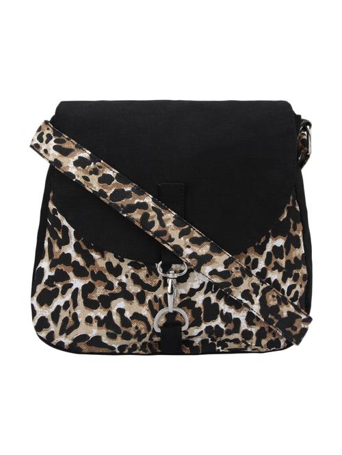 black canvas animal print sling bag - 12562675 - Very Small Image - 1