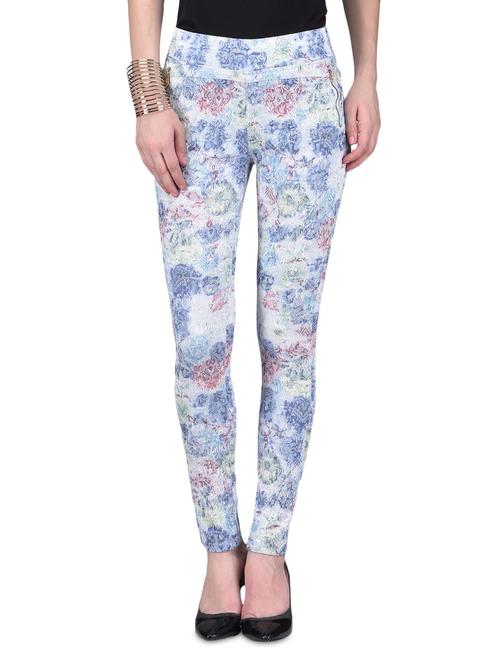 multicolor poly spandex printed jeggings - 1259726 - Very Small Image - 1