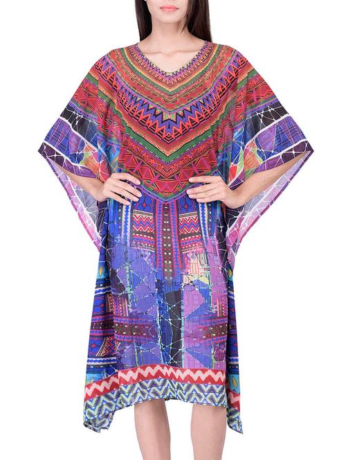 multi colored polyester kaftan - 12755846 - Very Small Image - 1