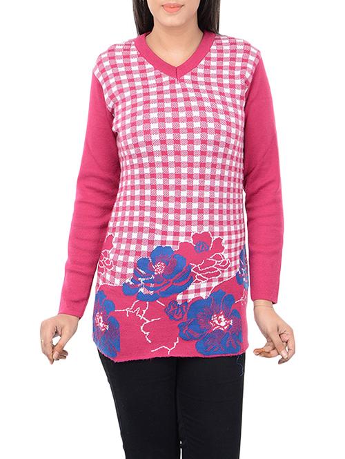 pink woollen pullover - 12786166 - Very Small Image - 1