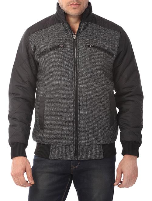 black cotton casual jacket - 12792948 - Very Small Image - 1