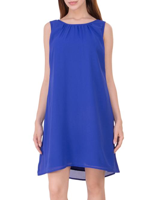 blue georgette shift dress - 12806524 - Very Small Image - 1