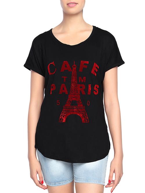 black viscose regular tshirt - 12831702 - Very Small Image - 1