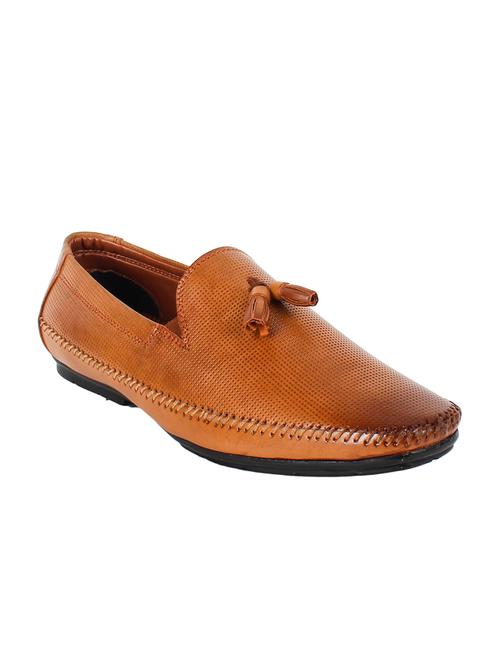 tan leatherette slip on loafer - 12836933 - Very Small Image - 1