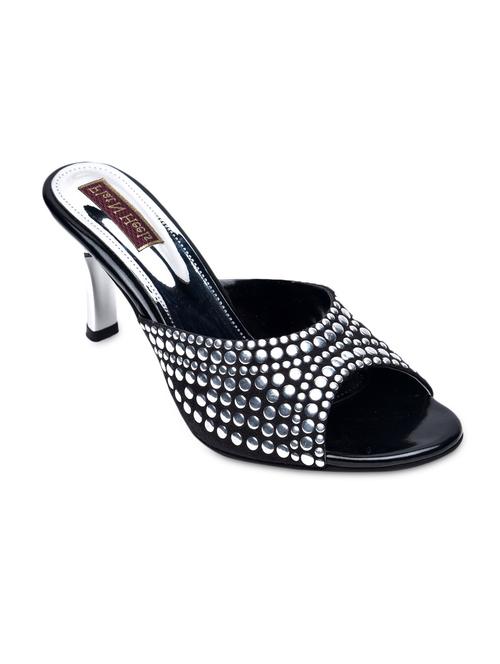 Black leatherette embellished heels - 1284783 - Very Small Image - 1