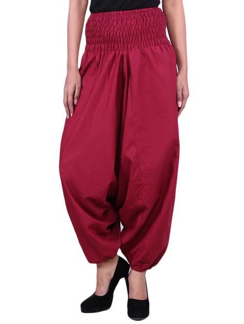 red cotton harem salwar - 12882678 - Very Small Image - 1