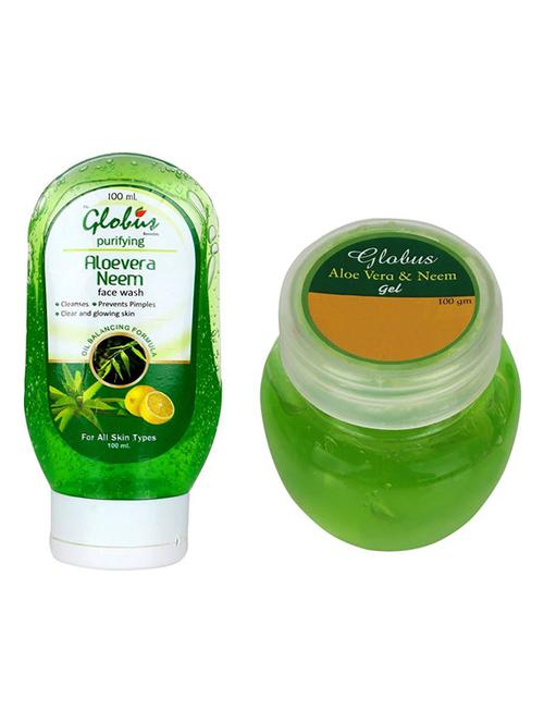 globus aloe gel & globus aloe face wash - 12908668 - Standard Image - 0