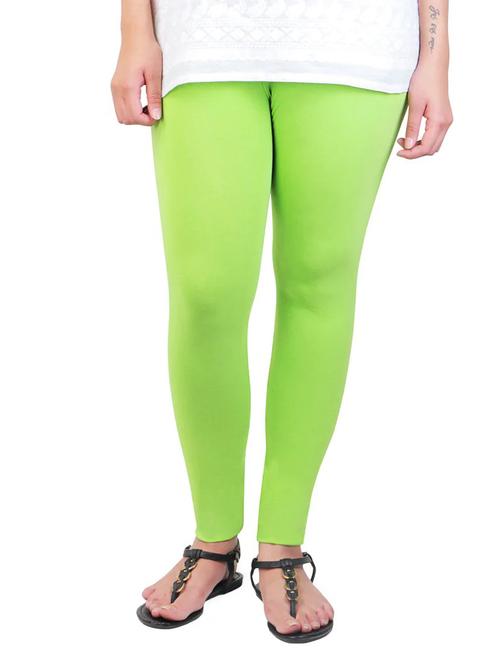 green cotton leggings - 12912000 - Very Small Image - 1