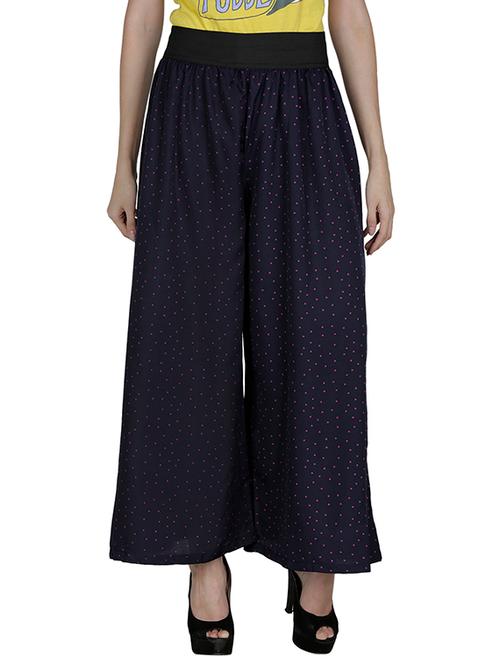 black printed crepe palazzo - 12915201 - Very Small Image - 1