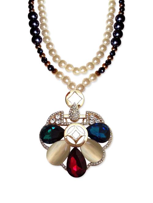 multi colored metal long necklace - 12927665 - Very Small Image - 1