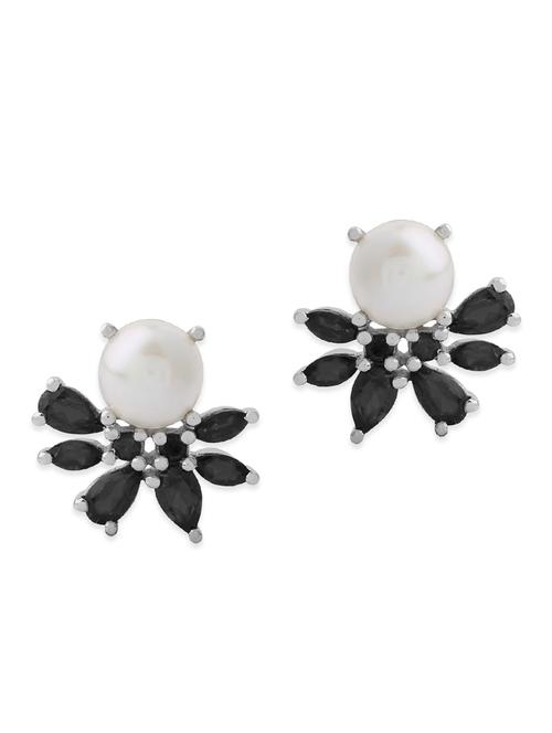 black silver studs earrings - 12929958 - Very Small Image - 1
